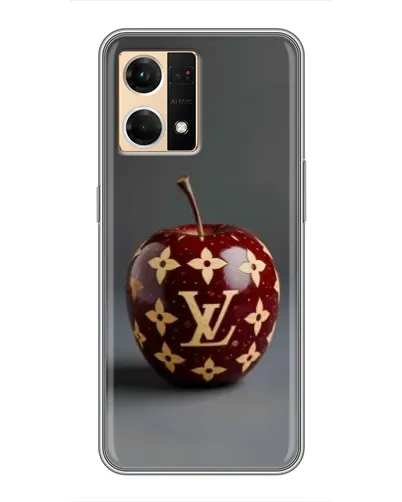 Чехол для OPPO Reno7 4G с картинкой «Красное яблоко LV»