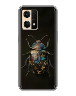 Чехол для OPPO Reno7 4G с картинкой «LV — мраморный принт»