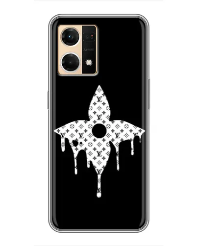 Чехол для OPPO Reno7 4G с картинкой «Цветочная монограмма»