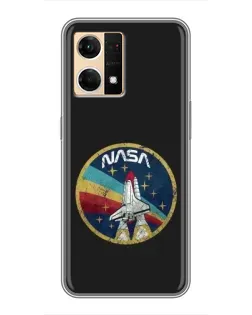 Чехол для OPPO Reno7 4G с картинкой «NASA — эмблема миссии»