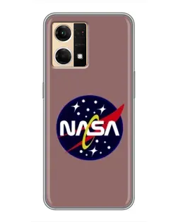 Чехол для OPPO Reno7 4G с картинкой «NASA — ретро космос»