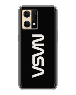 Чехол для OPPO Reno7 4G с картинкой «NASA — вертикальный логотип»