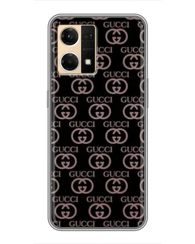 Чехол для OPPO Reno7 4G с картинкой «Классическая монограмма Gucci»