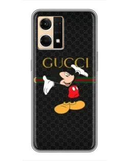 Чехол для OPPO Reno7 4G с картинкой «Микки Маус Gucci»