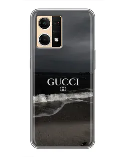 Чехол для OPPO Reno7 4G с картинкой «Gucci — морской прибой»