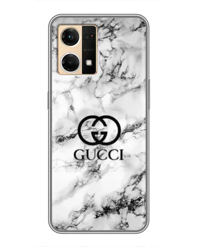 Чехол для OPPO Reno7 4G с картинкой «Gucci — мраморный шик»