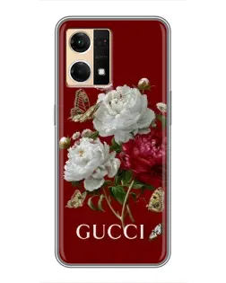 Чехол для OPPO Reno7 4G с картинкой «Gucci —  сад»