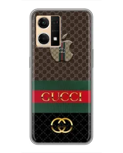 Чехол для OPPO Reno7 4G с картинкой «Gucci — брендированный десерт»