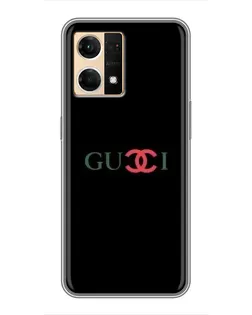 Чехол для OPPO Reno7 4G с картинкой «Gucci — красный градиент»