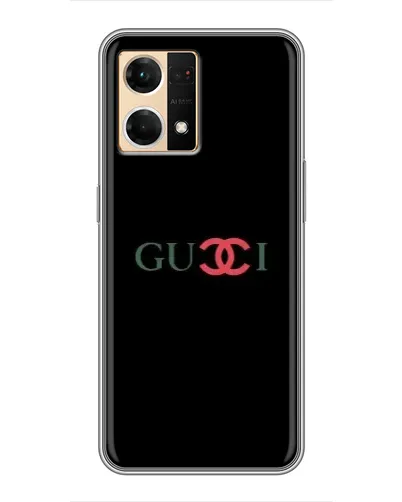 Чехол для OPPO Reno7 4G с картинкой «Gucci — красный градиент»