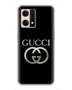 Чехол для OPPO Reno7 4G с картинкой «Gucci — золото на черном» Чехол для OPPO Reno7 4G с картинкой «Gucci — золото на черном»