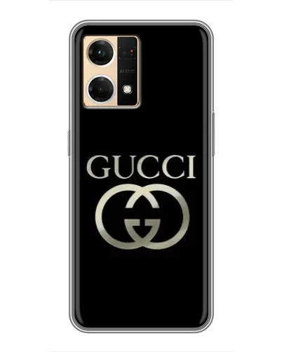 Чехол для OPPO Reno7 4G с картинкой «Gucci — золото на черном» Чехол для OPPO Reno7 4G с картинкой «Gucci — золото на черном»