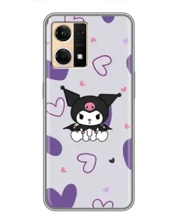 Чехол для OPPO Reno7 4G с картинкой «Kuromi и лавандовые сердца» Чехол для OPPO Reno7 4G с картинкой «Kuromi и лавандовые сердца»