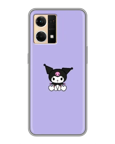 Чехол для OPPO Reno7 4G с картинкой «Kuromi — фиолетовый минимализм» Чехол для OPPO Reno7 4G с картинкой «Kuromi — фиолетовый минимализм»