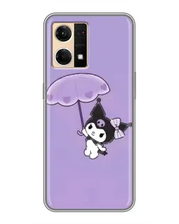 Чехол для OPPO Reno7 4G с картинкой «Kuromi с зонтиком» Чехол для OPPO Reno7 4G с картинкой «Kuromi с зонтиком»