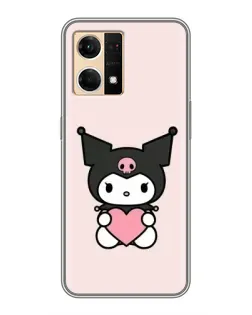 Чехол для OPPO Reno7 4G с картинкой «Kuromi и сердце» Чехол для OPPO Reno7 4G с картинкой «Kuromi и сердце»