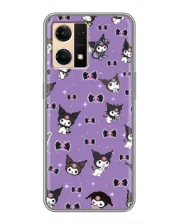 Чехол для OPPO Reno7 4G с картинкой «Kuromi — паттерн» Чехол для OPPO Reno7 4G с картинкой «Kuromi — паттерн»