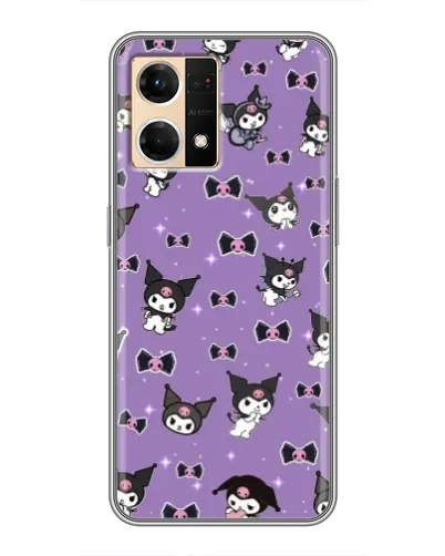 Чехол для OPPO Reno7 4G с картинкой «Kuromi — паттерн» Чехол для OPPO Reno7 4G с картинкой «Kuromi — паттерн»