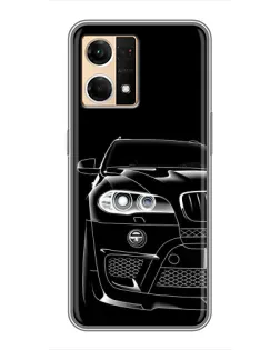 Чохол для OPPO Reno7 4G з картинкою «Темний силует BMW»