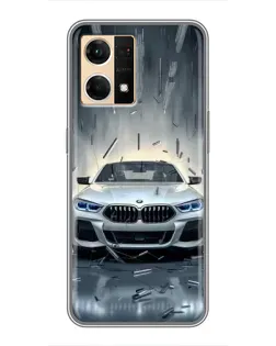 Чохол для OPPO Reno7 4G з картинкою «BMW у світлі фар»