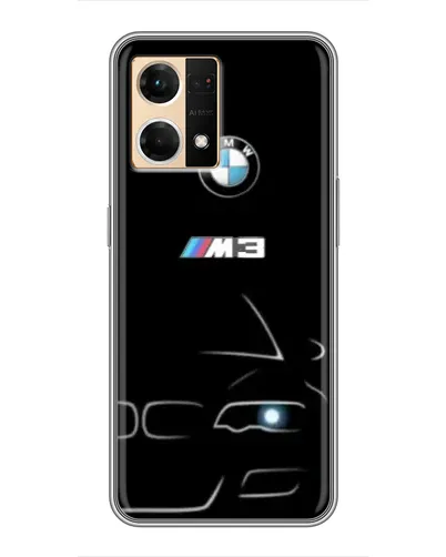 Чехол для OPPO Reno7 4G с картинкой «Минималистичный принт BMW M3» Чехол для OPPO Reno7 4G с картинкой «Минималистичный принт BMW M3»