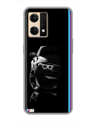 Чехол для OPPO Reno7 4G с картинкой «Силуэт BMW в темноте» Чехол для OPPO Reno7 4G с картинкой «Силуэт BMW в темноте»