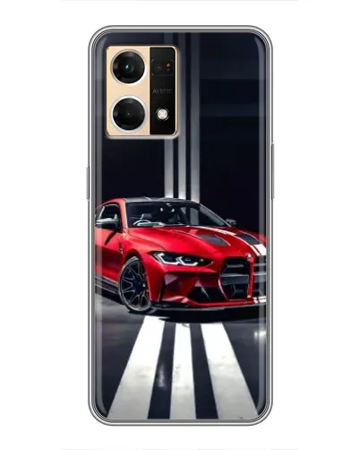 Чехол для OPPO Reno7 4G с картинкой «Красная BMW на дороге» Чехол для OPPO Reno7 4G с картинкой «Красная BMW на дороге»