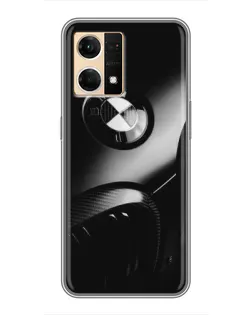 Чохол для OPPO Reno7 4G з картинкою «Емблема BMW — макро»