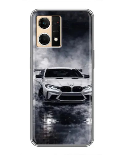 Чехол для OPPO Reno7 4G с картинкой «BMW сквозь туман» Чехол для OPPO Reno7 4G с картинкой «BMW сквозь туман»