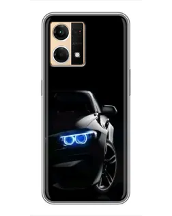 Чохол для OPPO Reno7 4G з картинкою «BMW — нічний погляд»