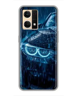 Чохол для OPPO Reno7 4G з картинкою «BMW під дощем»