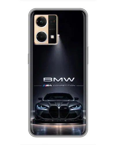 Чехол для OPPO Reno7 4G с картинкой «BMW сквозь ночной город» Чехол для OPPO Reno7 4G с картинкой «BMW сквозь ночной город»