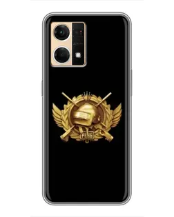 Чехол для OPPO Reno7 4G с картинкой «PUBG — оранжевый градиент»