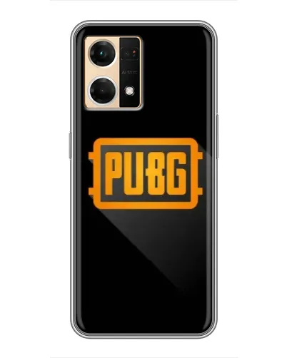 Чехол для OPPO Reno7 4G с картинкой «PUBG — рамка лого»