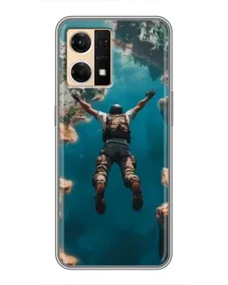 Чехол для OPPO Reno7 4G с картинкой «PUBG — свободное падение»