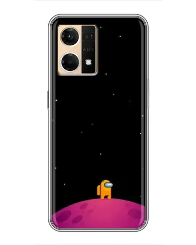 Чехол для OPPO Reno7 4G с картинкой «Одинокий герой на планете»