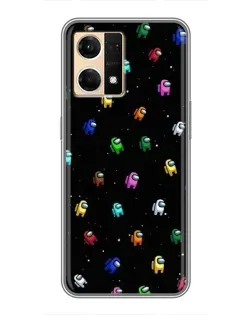 Чехол для OPPO Reno7 4G с картинкой «Экипаж Among Us»
