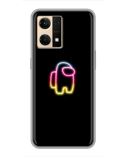 Чехол для OPPO Reno7 4G с картинкой «Among Us градиент»