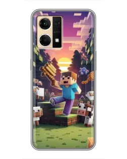 Чохол для OPPO Reno7 4G з картинкою «Стів на фермі»