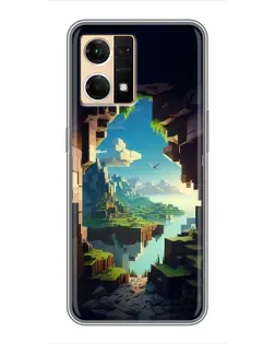 Чехол для OPPO Reno7 4G с картинкой «Вид из пещеры»