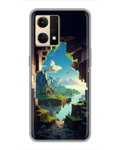Чехол для OPPO Reno7 4G с картинкой «Вид из пещеры»