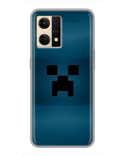 Чехол для OPPO Reno7 4G с картинкой «Крипер текстура»