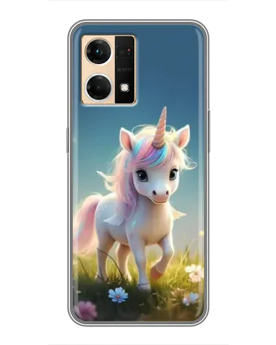 Чехол для OPPO Reno7 4G с картинкой «Единорог на поляне» Чехол для OPPO Reno7 4G с картинкой «Единорог на поляне»
