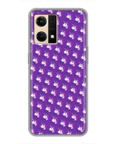 Чехол для OPPO Reno7 4G с картинкой «Единороги на фиолетовом» Чехол для OPPO Reno7 4G с картинкой «Единороги на фиолетовом»