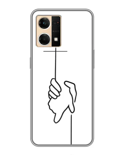 Чехол для OPPO Reno7 4G с картинкой «Рука держит»