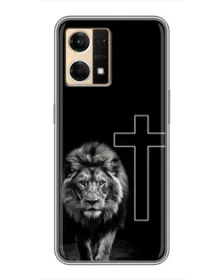 Чохол для OPPO Reno7 4G з картинкою «Лев та Хрест» Чохол для OPPO Reno7 4G з картинкою «Лев та Хрест»