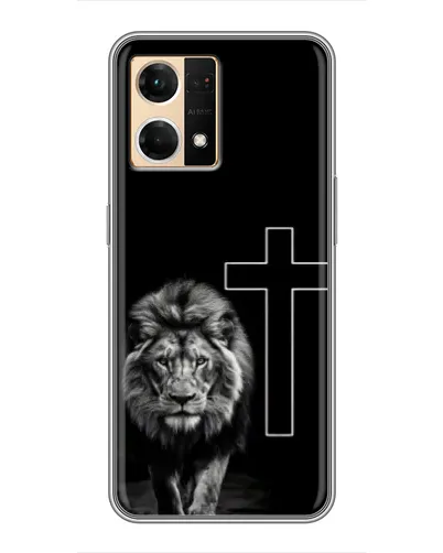 Чехол для OPPO Reno7 4G с картинкой «Лев и Крест»