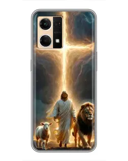Чохол для OPPO Reno7 4G з картинкою «Лев Юди та Світло» Чохол для OPPO Reno7 4G з картинкою «Лев Юди та Світло»