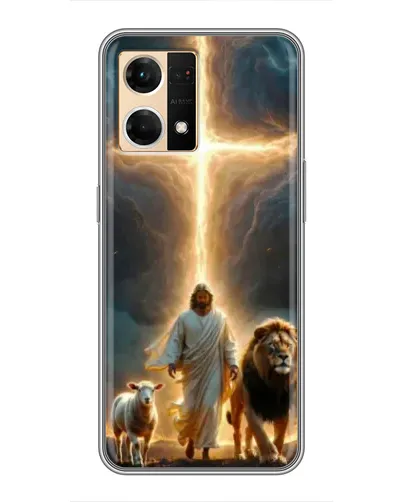 Чехол для OPPO Reno7 4G с картинкой «Лев Иуды и Свет»
