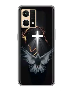 Чехол для OPPO Reno7 4G с картинкой «Голубь и Свет»